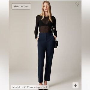 Kate straight-leg pant in four-season stretch (size 0, Navy)